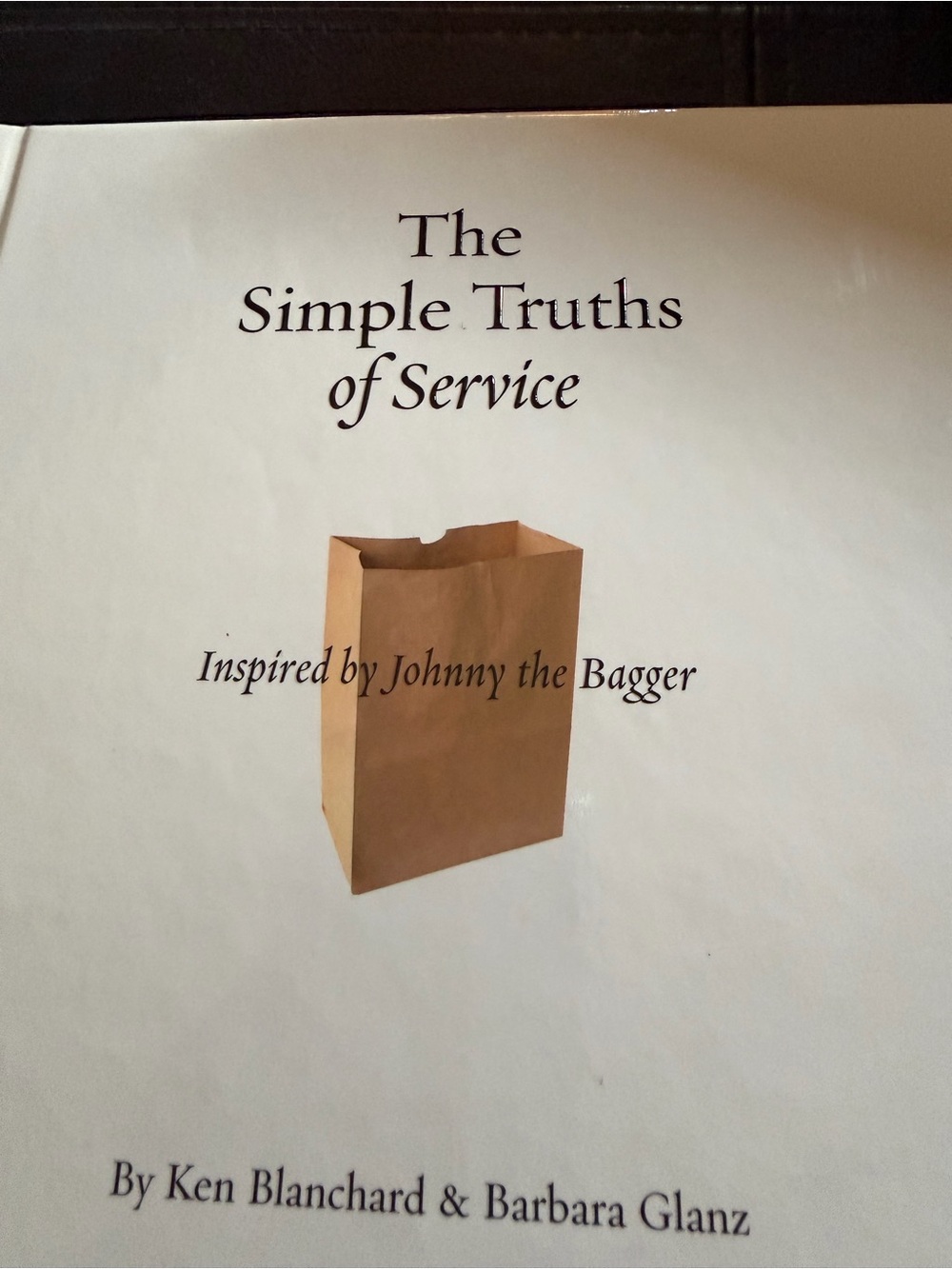 The Simple Truths of Service Coffee Table Book - Brown Cover